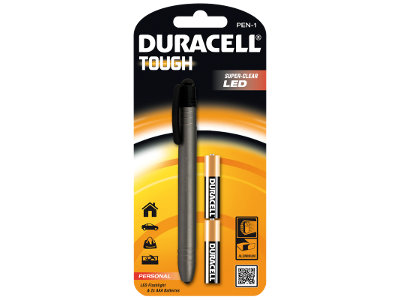 Duracell Tough PEN-1 Kynävalo, alumiini, 14cm